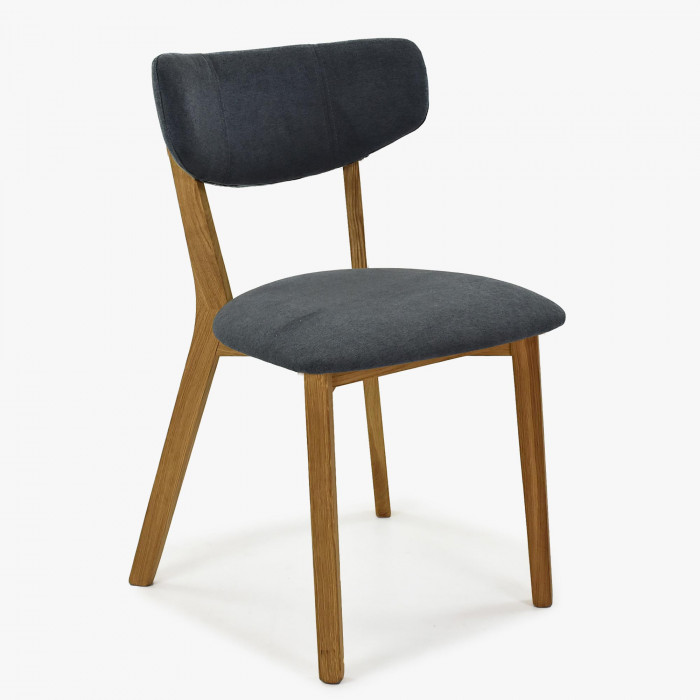 Krzesło tapicerowane- nogi z dębu, Amisa antracyt , {PARENT_CATEGORY_NAME - 1