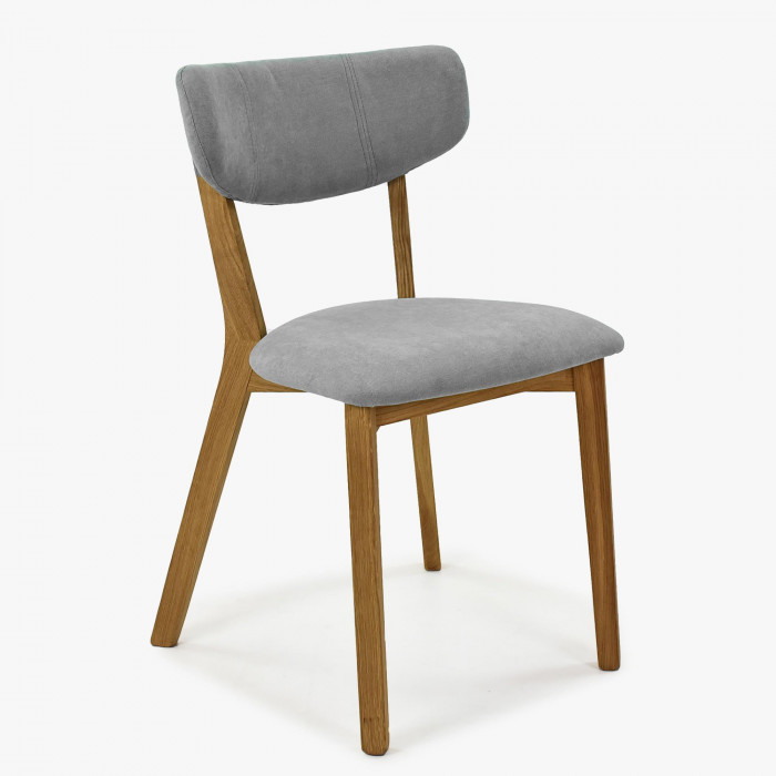 Krzesło tapicerowane - nogi dąb, Amisa szare , {PARENT_CATEGORY_NAME - 1