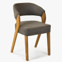 Luksusowe krzesło designerskie - dąb, Almondo - taupe , {PARENT_CATEGORY_NAME - 1