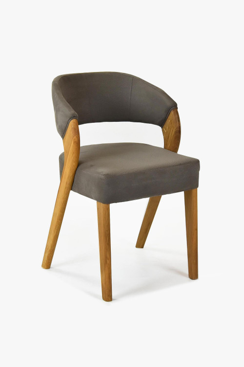 Luksusowe krzesło designerskie - dąb, Almondo - taupe , {PARENT_CATEGORY_NAME - 1