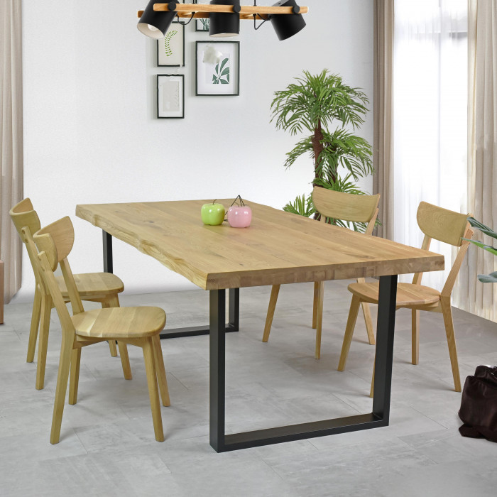 Stół do jadalni wykonany z drewna dębowego 180 x 90 cm, , {PARENT_CATEGORY_NAME - 10