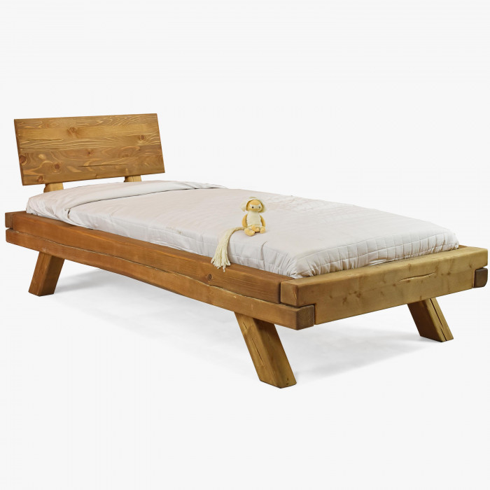 Łóżko pojedyncze z świerkowych belek Miky 90 x 200 cm , {PARENT_CATEGORY_NAME - 0
