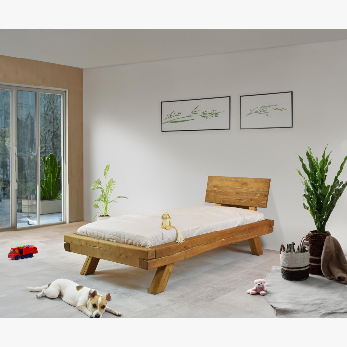 Łóżko pojedyncze z świerkowych belek Miky 90 x 200 cm , {PARENT_CATEGORY_NAME - 1