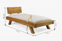 Łóżko pojedyncze z świerkowych belek Miky 90 x 200 cm , {PARENT_CATEGORY_NAME - 6