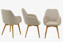 Designerskie krzesło z podłokietnikami, Sky beżowy , {PARENT_CATEGORY_NAME - 7