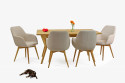 Designerskie krzesło z podłokietnikami, Sky beżowy , {PARENT_CATEGORY_NAME - 8
