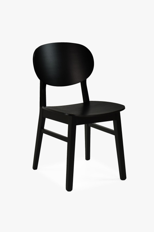 Černá jídelní židle z masivu