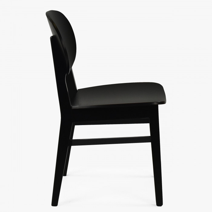Czarne krzesło do jadalni z litego drewna Pure , {PARENT_CATEGORY_NAME - 1