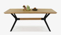 Stół jadalniany DĄB lite drewno, metalowe nogi Delta 160 x 90 cm , {PARENT_CATEGORY_NAME - 1