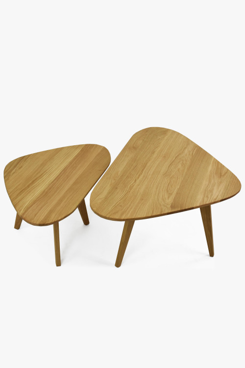 Zestaw stolików litego drewna dębowego, Dino , {PARENT_CATEGORY_NAME - 0
