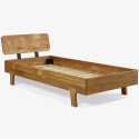 Łóżko pojedyncze wykonane z litego drewna dębowego 90 x 200 cm , {PARENT_CATEGORY_NAME - 7