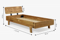 Łóżko pojedyncze wykonane z litego drewna dębowego 90 x 200 cm , {PARENT_CATEGORY_NAME - 8