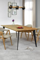 Stół z litego drewna dębowego - lakier matowy z nogami stalowymi, 197 x 100 , {PARENT_CATEGORY_NAME - 4