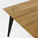 Stół z litego drewna dębowego - lakier matowy z nogami stalowymi, 197 x 100 , {PARENT_CATEGORY_NAME - 7