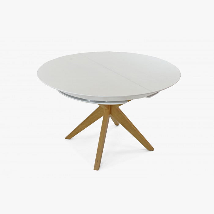 Okrągły stół do jadalni w kolorze białym - składany Ø127 cm , {PARENT_CATEGORY_NAME - 3