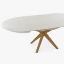 Okrągły stół do jadalni w kolorze białym - składany Ø127 cm , {PARENT_CATEGORY_NAME - 4
