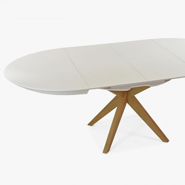 Okrągły stół do jadalni w kolorze białym - składany Ø127 cm , {PARENT_CATEGORY_NAME - 4