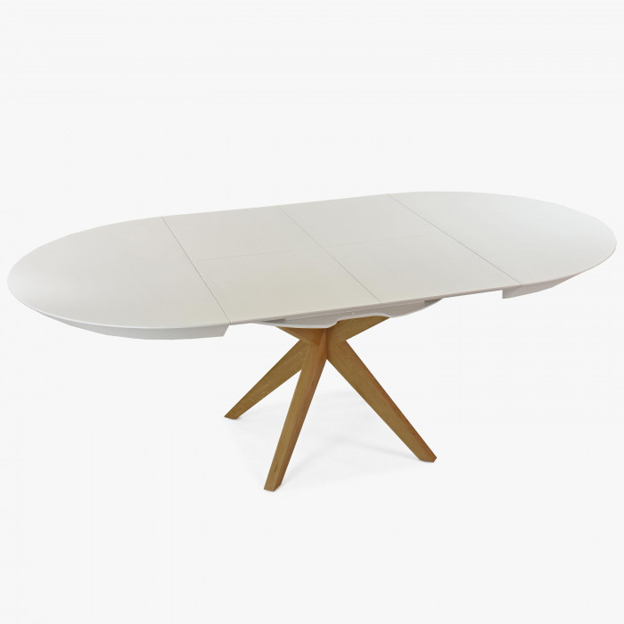 Okrągły stół do jadalni w kolorze białym - składany Ø127 cm , {PARENT_CATEGORY_NAME - 5