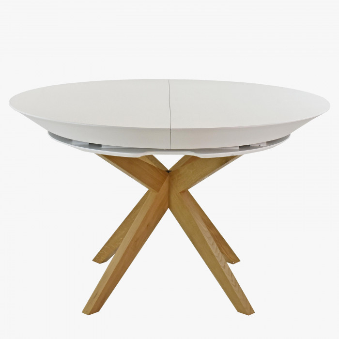 Okrągły stół do jadalni w kolorze białym - składany Ø127 cm , {PARENT_CATEGORY_NAME - 6