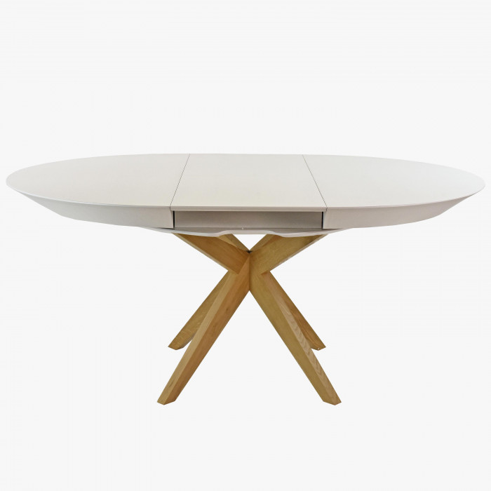 Okrągły stół do jadalni w kolorze białym - składany Ø127 cm , {PARENT_CATEGORY_NAME - 7