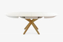 Okrągły stół do jadalni w kolorze białym - składany Ø127 cm , {PARENT_CATEGORY_NAME - 8