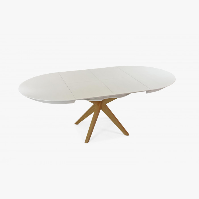 Okrągły stół do jadalni w kolorze białym - składany Ø127 cm , {PARENT_CATEGORY_NAME - 10