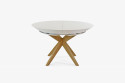 Okrągły stół do jadalni w kolorze białym - składany Ø127 cm , {PARENT_CATEGORY_NAME - 11