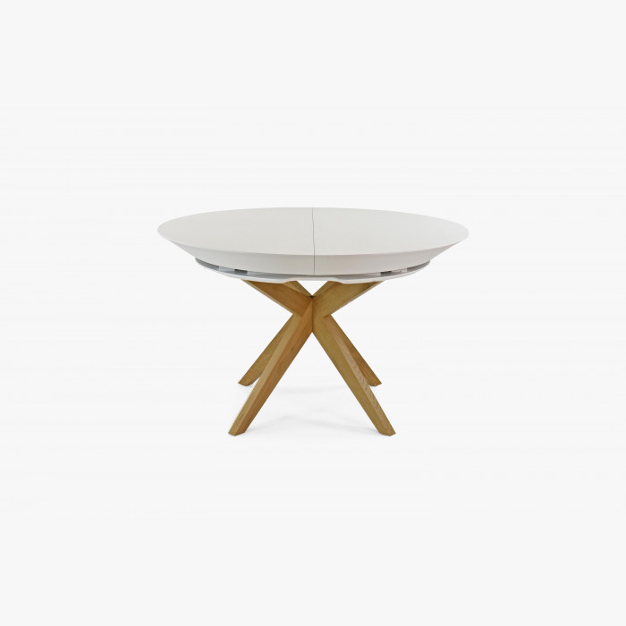 Okrągły stół do jadalni w kolorze białym - składany Ø127 cm , {PARENT_CATEGORY_NAME - 11