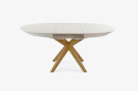 Okrągły stół do jadalni w kolorze białym - składany Ø127 cm , {PARENT_CATEGORY_NAME - 13