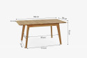 Rozkładany stół wykonany z litego drewna 120 x 80 Ori , {PARENT_CATEGORY_NAME - 12