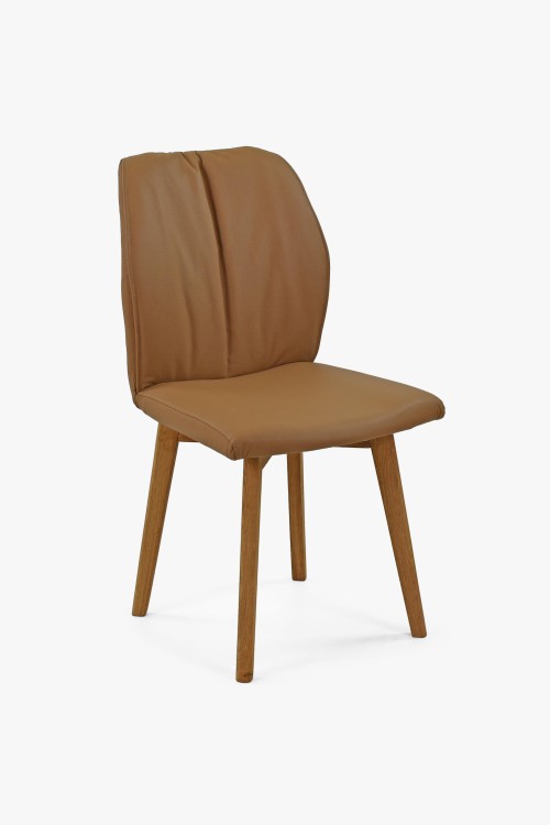 Skórzane krzesło do jadalni z dębowymi nogami Bivio , {PARENT_CATEGORY_NAME - 0
