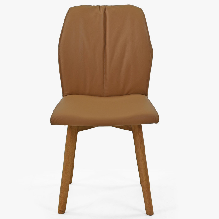 Skórzane krzesło do jadalni z dębowymi nogami Bivio , {PARENT_CATEGORY_NAME - 3