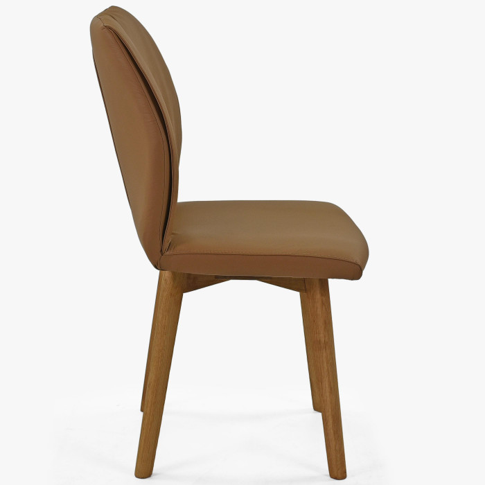 Skórzane krzesło do jadalni z dębowymi nogami Bivio , {PARENT_CATEGORY_NAME - 4