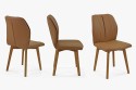 Skórzane krzesło do jadalni z dębowymi nogami Bivio , {PARENT_CATEGORY_NAME - 5