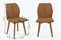 Skórzane krzesło do jadalni z dębowymi nogami Bivio , {PARENT_CATEGORY_NAME - 7
