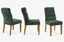 Zielone krzesło Balou na dębowych nogach, tkanina sztruksowa , {PARENT_CATEGORY_NAME - 4