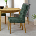 Zielone krzesło Balou na dębowych nogach, tkanina sztruksowa , {PARENT_CATEGORY_NAME - 5