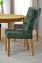 Zielone krzesło Balou na dębowych nogach, tkanina sztruksowa , {PARENT_CATEGORY_NAME - 6