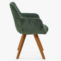 Krzesło do jadalni obite sztruksową tkaniną w kolorze zielonym , {PARENT_CATEGORY_NAME - 4