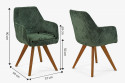 Krzesło do jadalni obite sztruksową tkaniną w kolorze zielonym , {PARENT_CATEGORY_NAME - 7