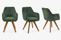 Krzesło do jadalni obite sztruksową tkaniną w kolorze zielonym , {PARENT_CATEGORY_NAME - 8