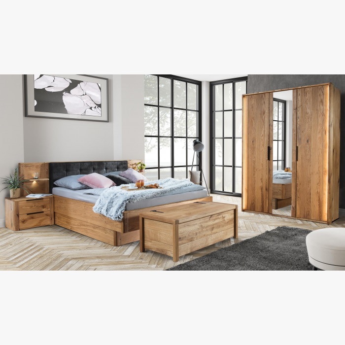 Łóżko z litego drewna dębowego z miejscem do przechowywania , Texas 200 cm , {PARENT_CATEGORY_NAME - 9