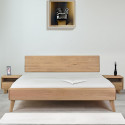 Łóżko dwuosobowe dębowe w kolorze biały dąb 180 x 200 , {PARENT_CATEGORY_NAME - 2