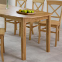 Drewniany stół rozkładany dębowy 160 - 210 cm, lakier mat , {PARENT_CATEGORY_NAME - 2