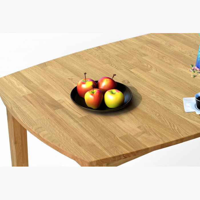 Drewniany stół rozkładany dębowy 160 - 210 cm, lakier mat , {PARENT_CATEGORY_NAME - 13