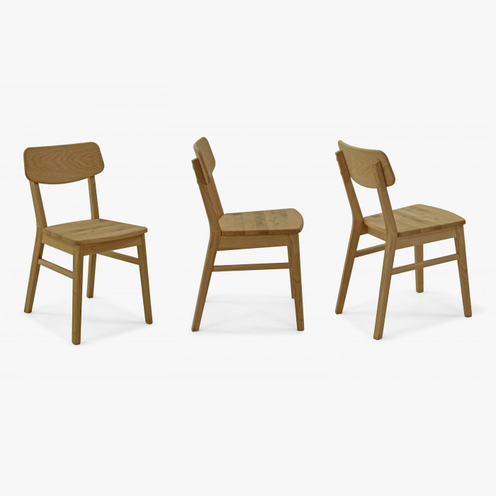 Drewniany zestaw 4 krzeseł i stołu wykonany z litego drewna dębowego , {PARENT_CATEGORY_NAME - 2