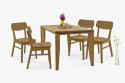 Drewniany zestaw 4 krzeseł i stołu wykonany z litego drewna dębowego , {PARENT_CATEGORY_NAME - 5