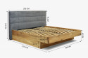 Łóżko drewniane z pojemnikiem 180 x 200 cm, Klaudia , {PARENT_CATEGORY_NAME - 11