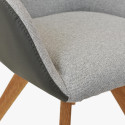 Krzesło obrotowe na drewnianych nogach, kolor szary , {PARENT_CATEGORY_NAME - 7