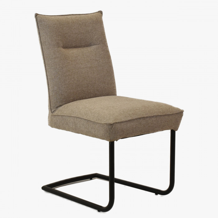 Krzesła na metalowych nogach, tkanina w kolorze beżowym , {PARENT_CATEGORY_NAME - 0